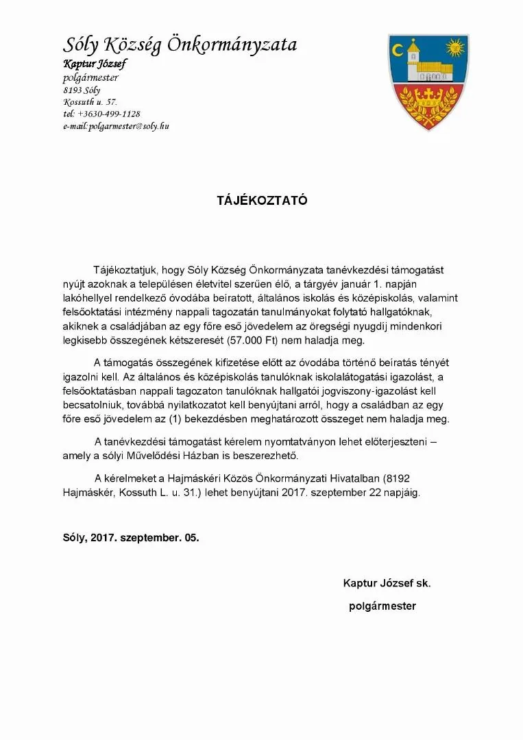 Kiadott dokumentum